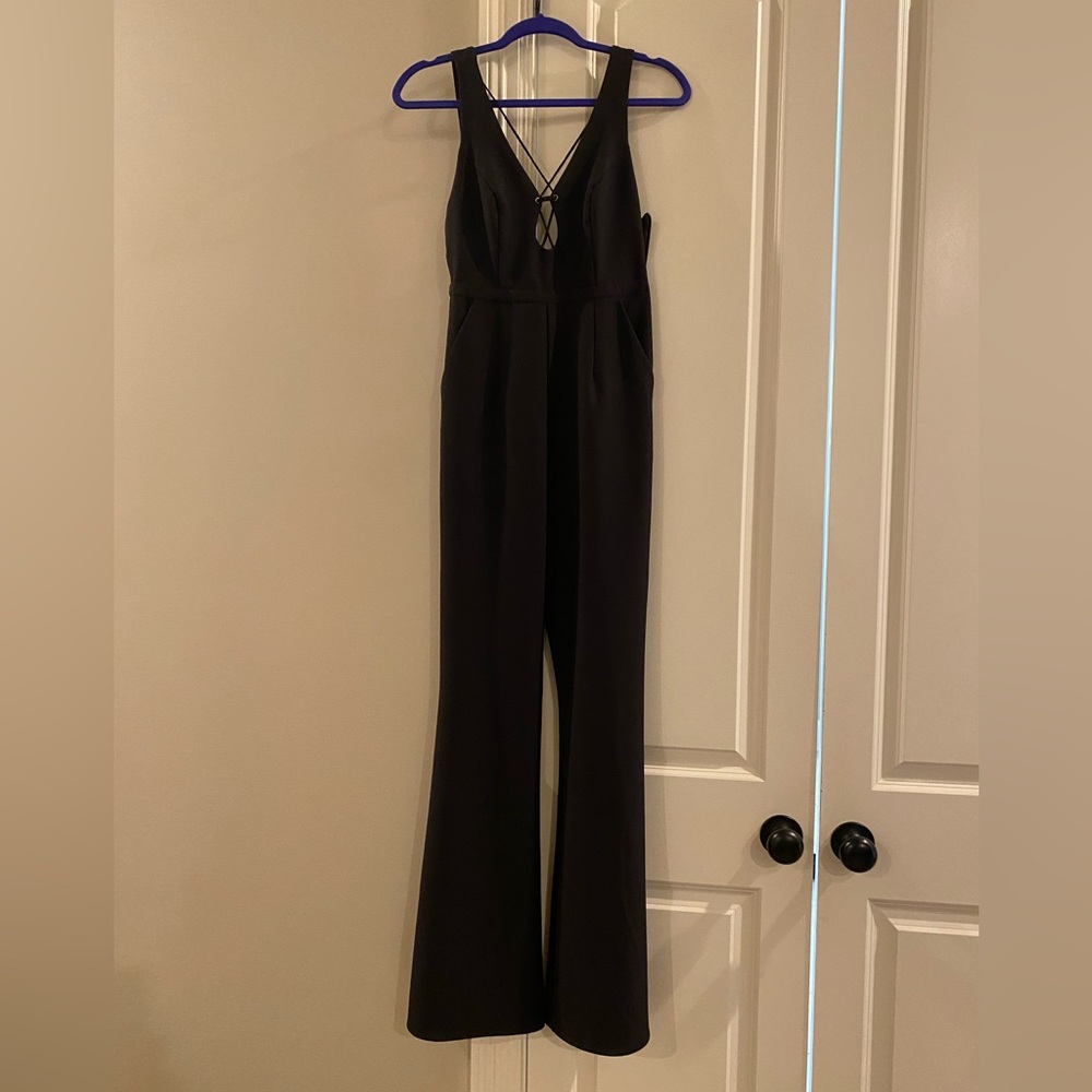 Style Stalker - Stylestalker - Black Jumpsuit Flare Leg - Size XS
